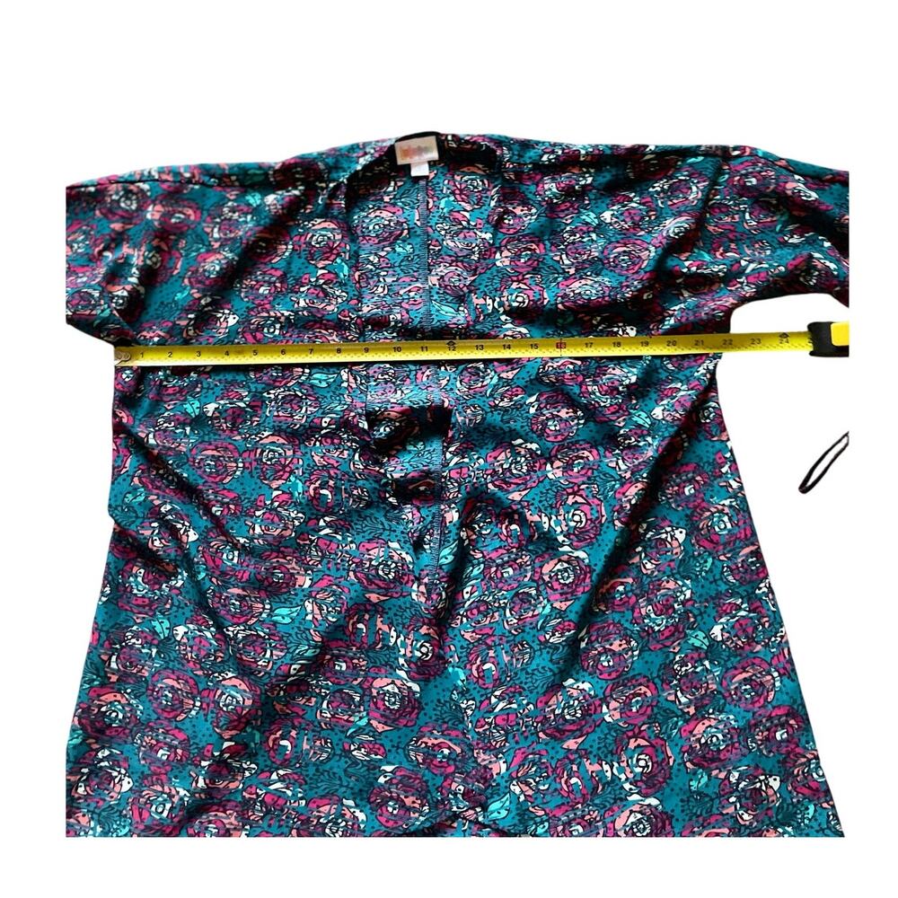 Girls Teen/Youth Green Sheer Floral Kimono Open Cardigan Size 3 XS/S Kidcore - Picture 5 of 8